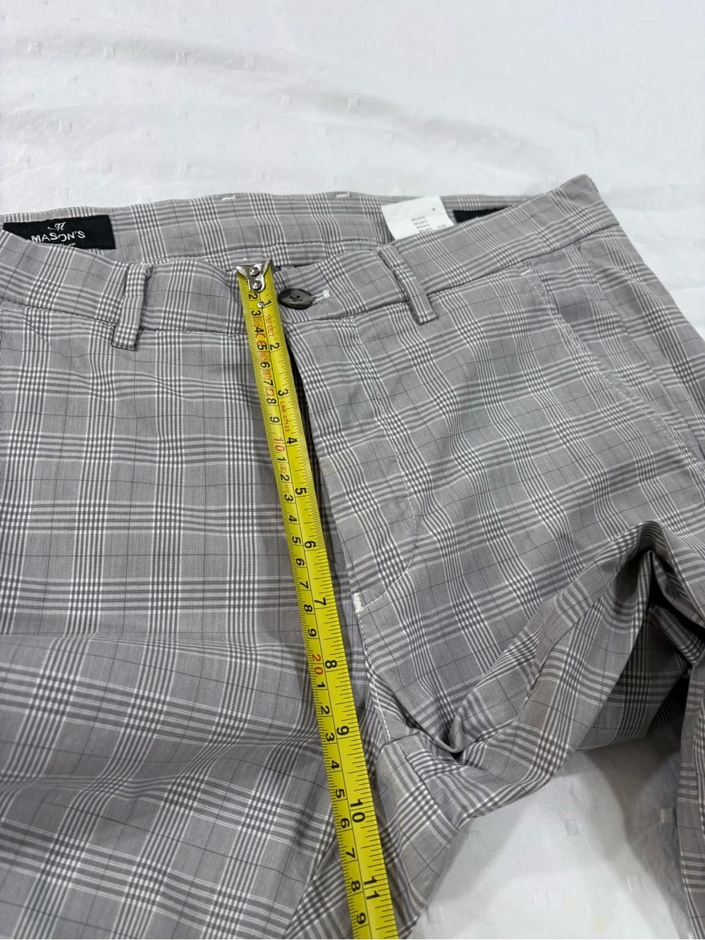 Mason's Italy Gray Plaid Torino Chino Pants Men's Size 48 EU / 32 US